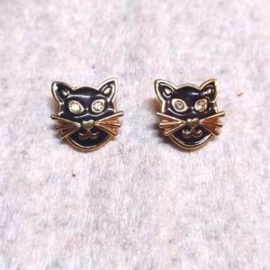 Vintage 90's Avon Cat Earrings